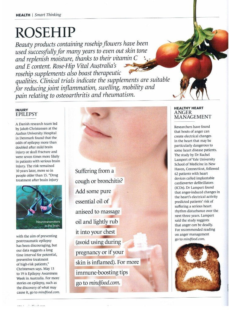 Clinical Trials Indicate That Rosehip Supplements Boast Therapeutic Qualties Minfood May 2009