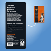 Rose-Hip Vital product packaging with text on a blue background